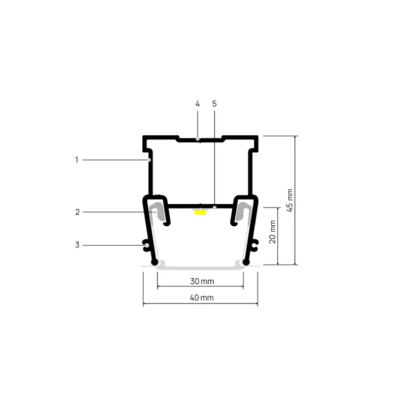 Profil LIGHTRA X030, schemă adnotată