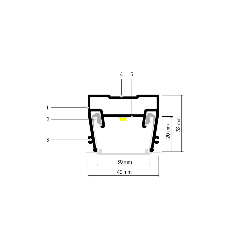 Profil LIGHTRA X030 S, schemă adnotată