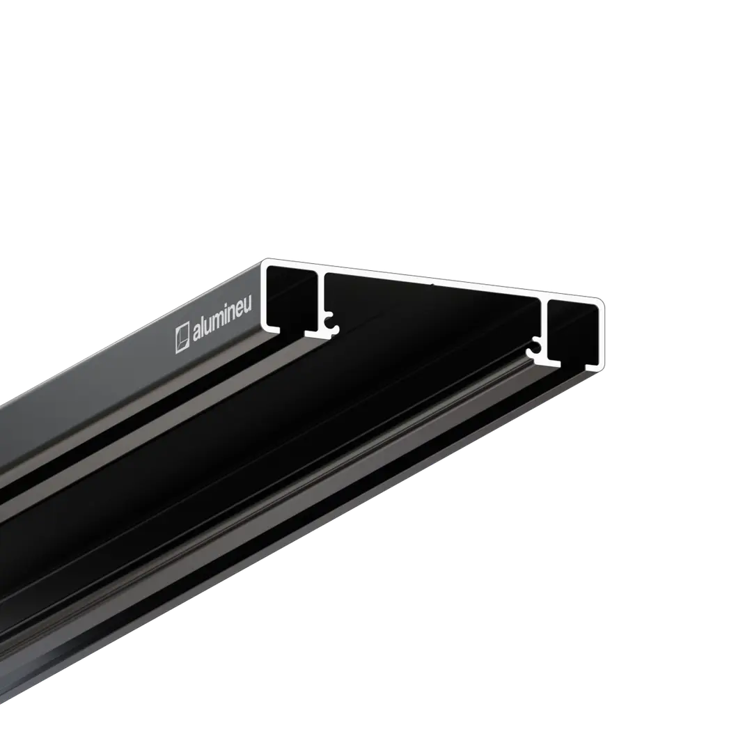 Profil CURTINA X406, Negru mat, detaliu