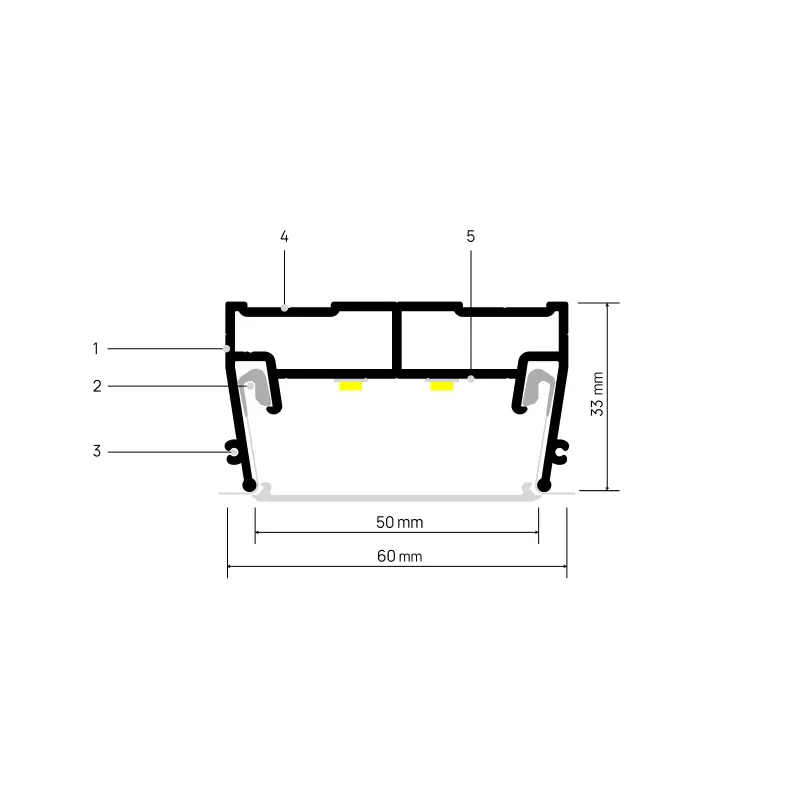 Profil LIGHTRA X050, schemă adnotată