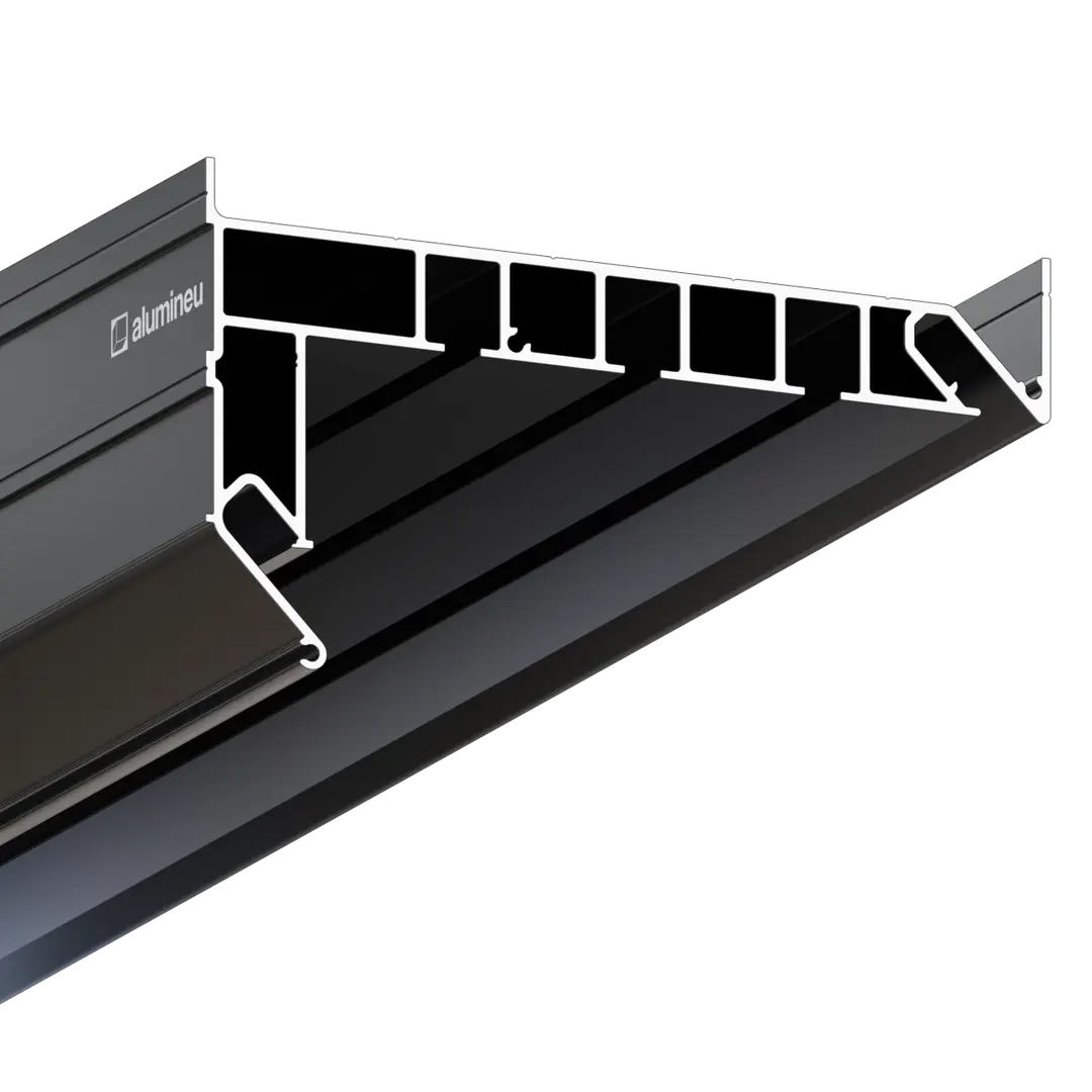 Profil CURTINA X403, Negru mat, detaliu