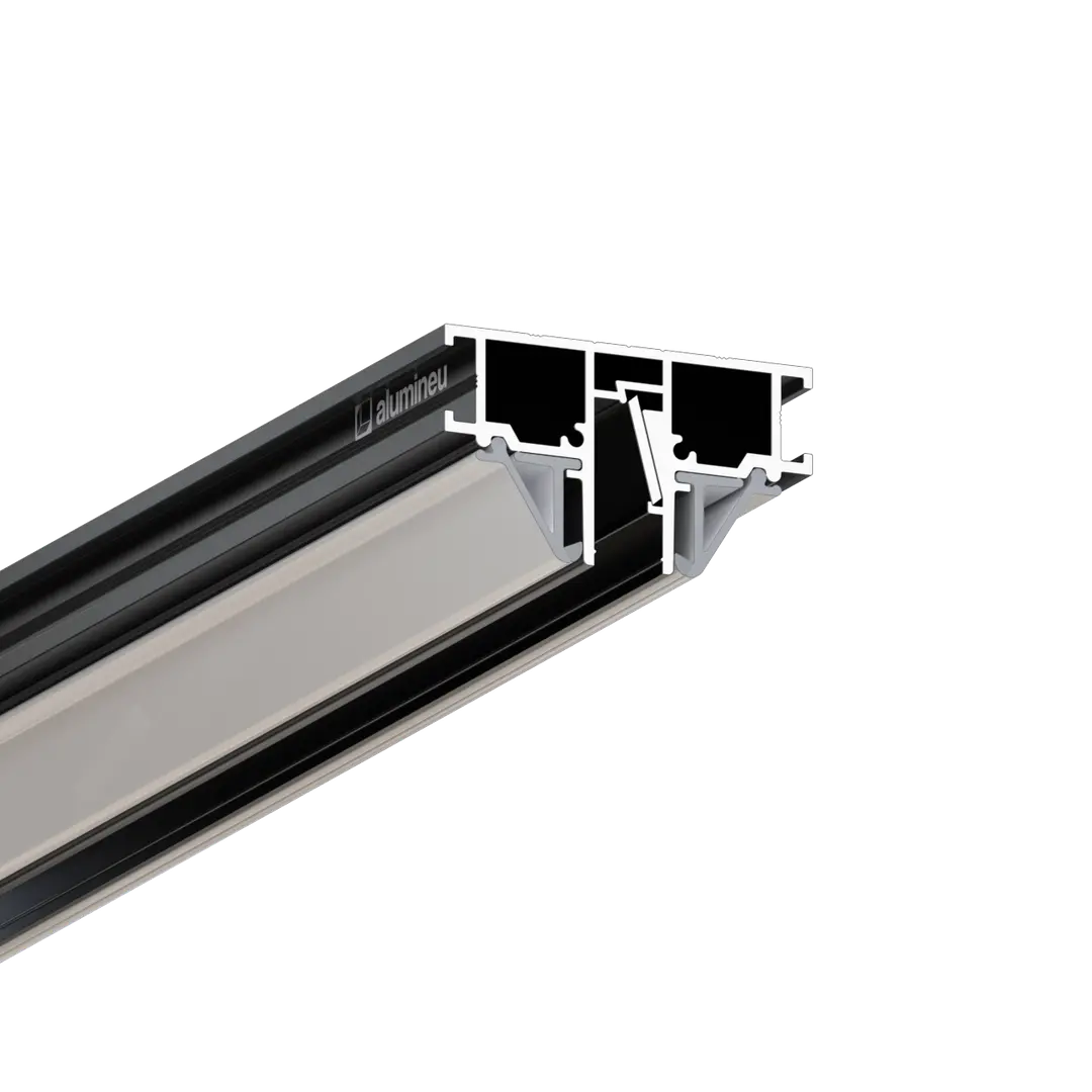Profil LUMNOVA Z008, Negru mat, detaliu