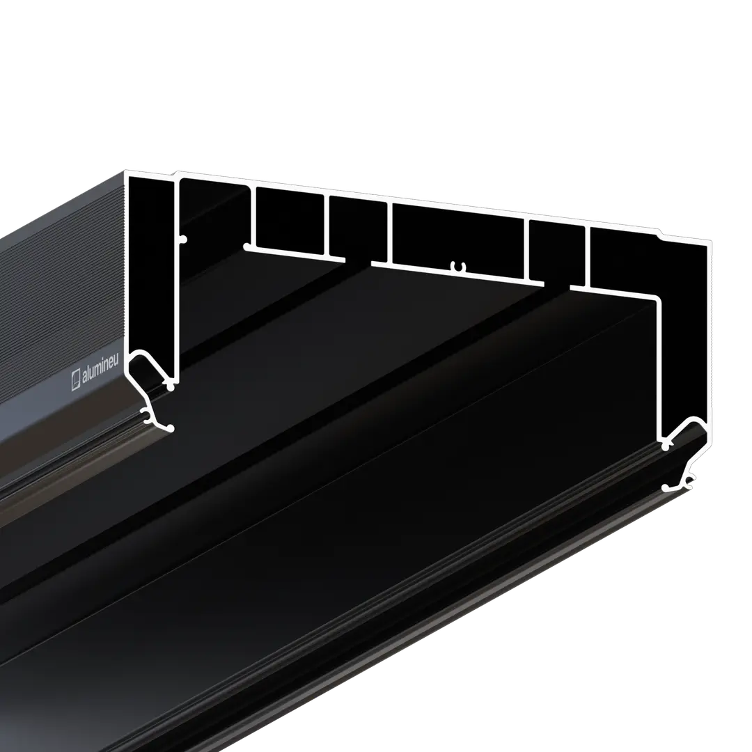 Profil CURTINA X405 M, Negru mat, detaliu