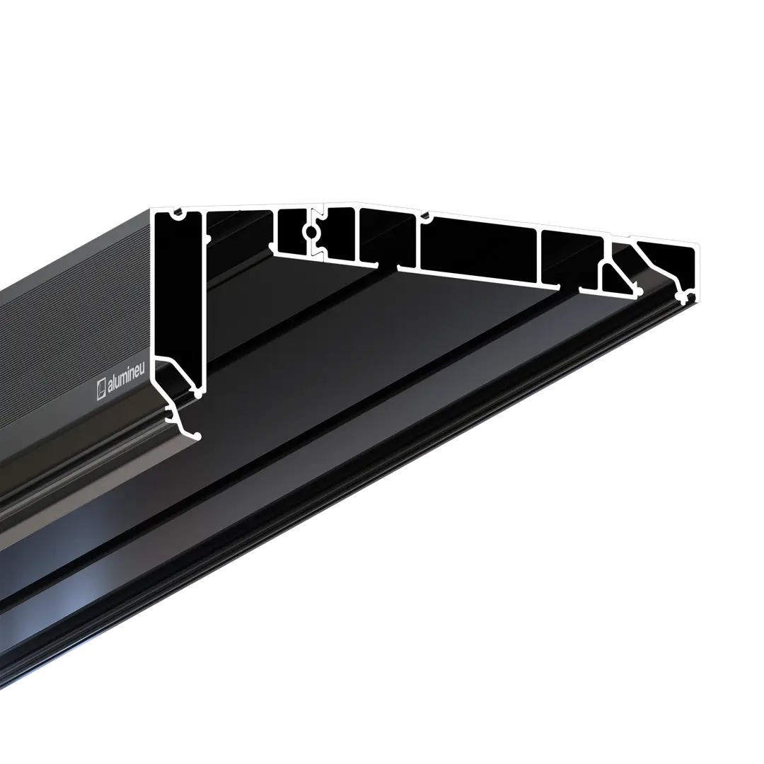 Profil CURTINA X412, Negru mat, detaliu