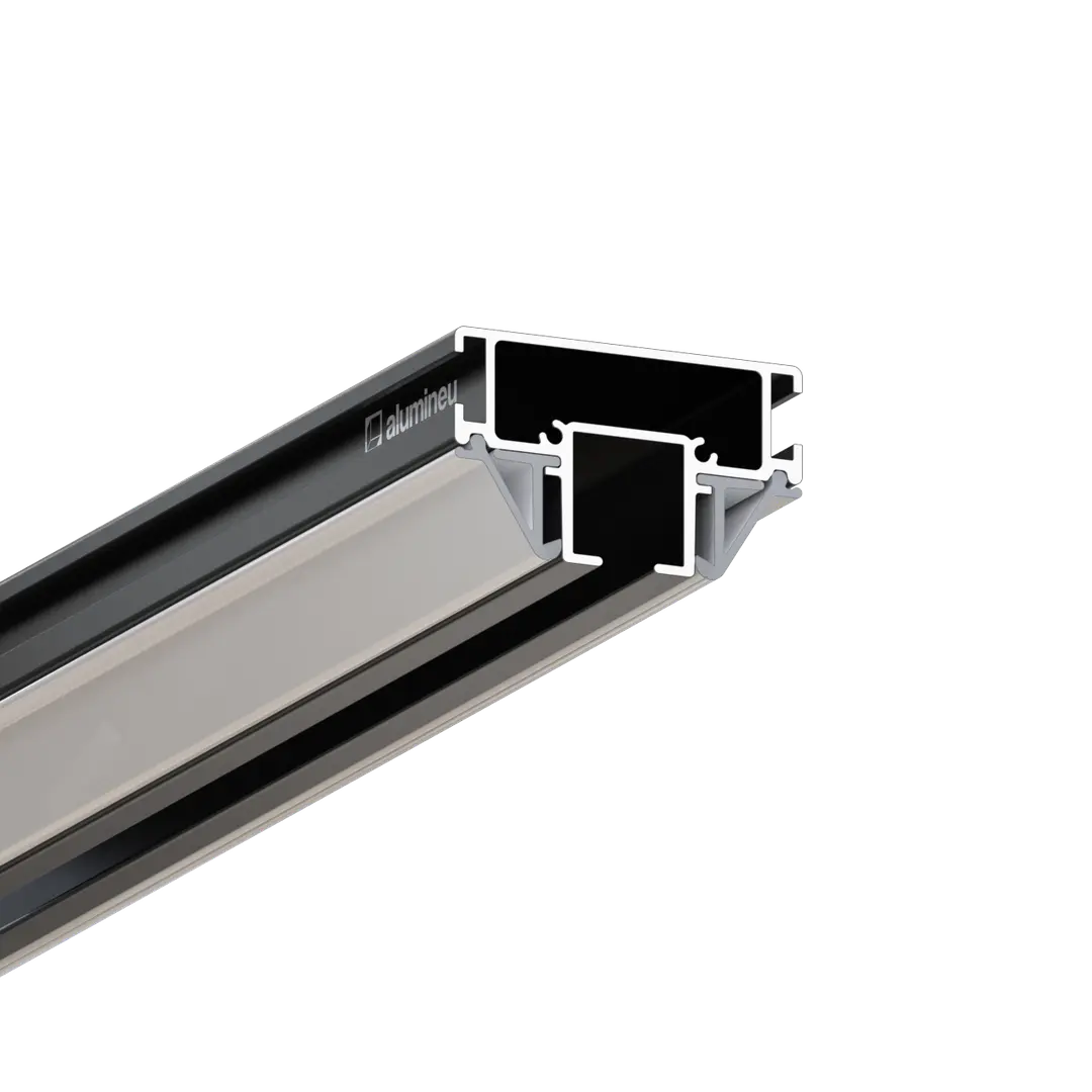 Profil TISSURE Z401, Negru mat, detaliu