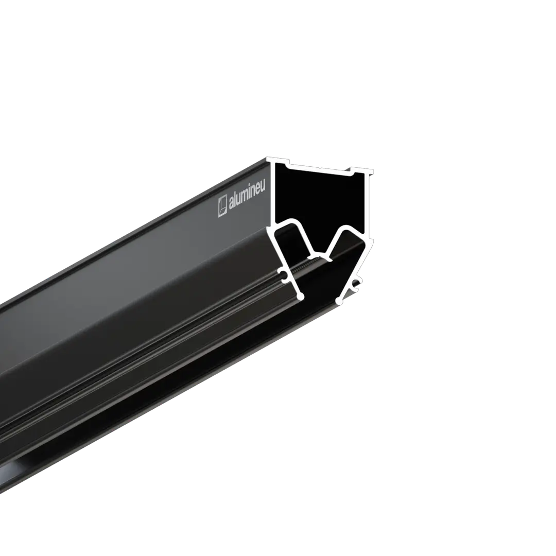 Profil INVISIA X204, Negru mat, detaliu