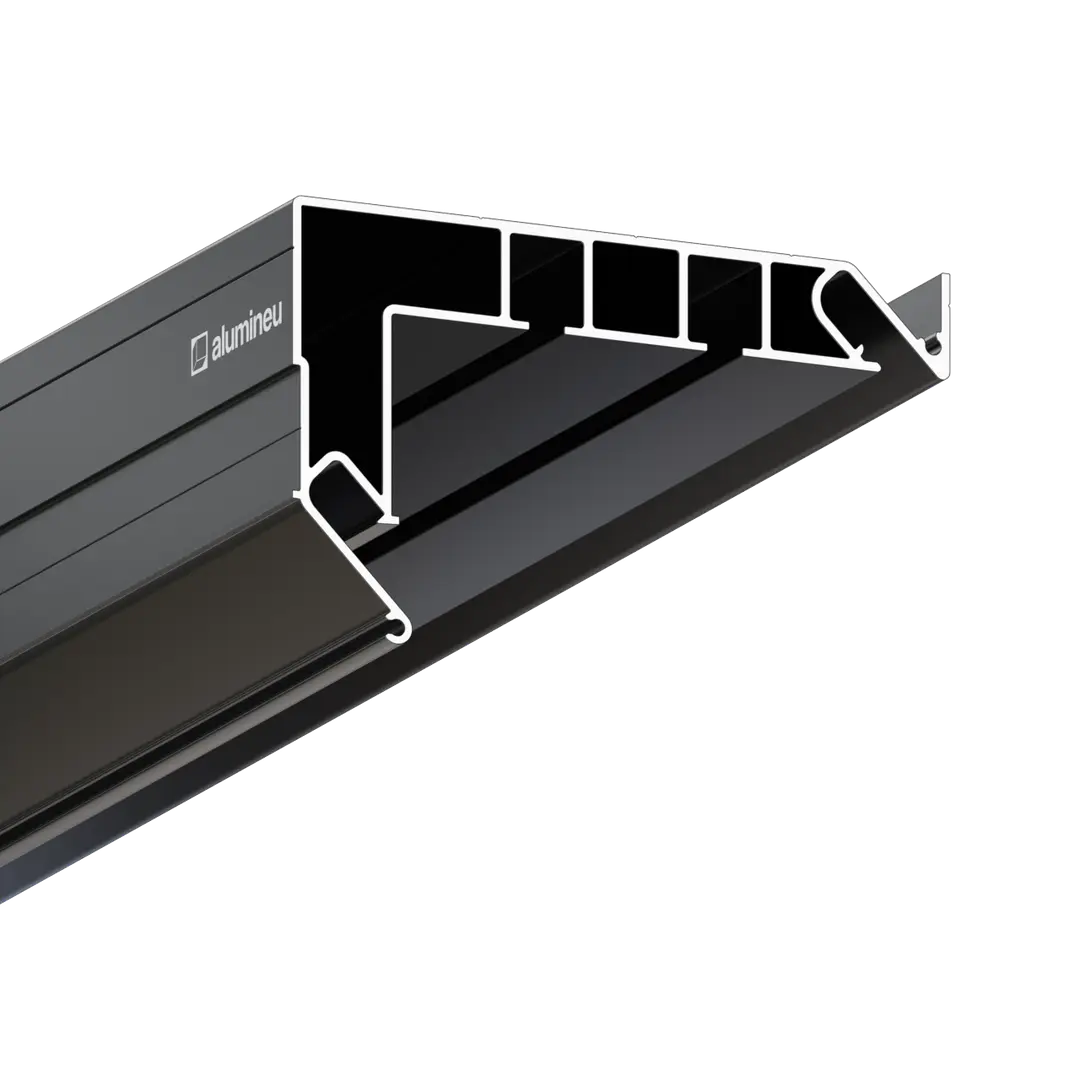 Profil CURTINA X402, Negru mat, detaliu